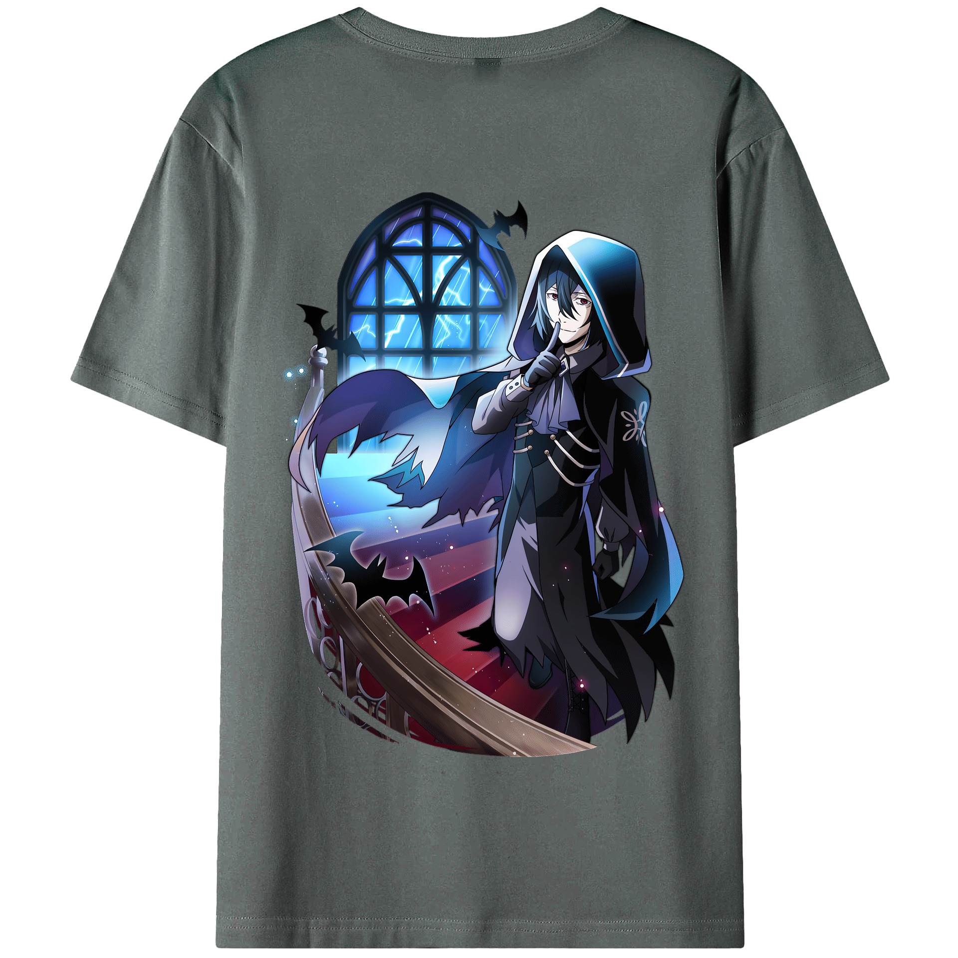 （画像用） 文豪ストレイドッグス Bungo Stray Dogs 綿100％半袖Tシャツ（背面プリント）